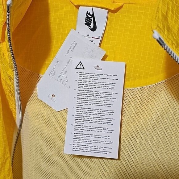 Nike NRG MII Hooded Track Jacket Opti Yellow Sized Medium New - Picture 9 of 12